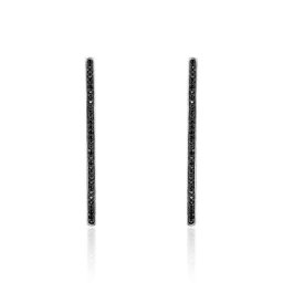 Boucles D'oreilles Pendantes Judith Argent Blanc Oxyde De Zirconium