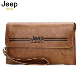 JEEP BULUO – sac à main de marque pour hommes pochette pour téléphone de bonne qualité PU stylo