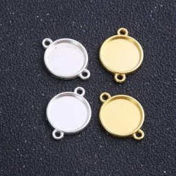 Connecteurs de réglage de cabochon de pendentif rond de taille mélangée base de cabochon vierge