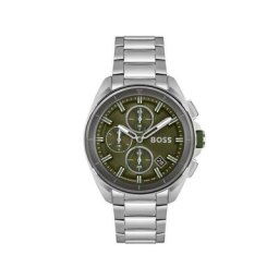 BOSS by Hugo Boss Montre chronographe avec cadran vert olive et bracelet à maillons