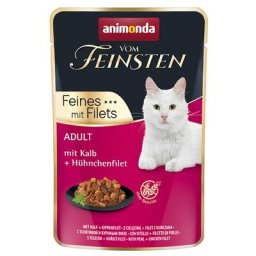18x85g Adult veau, filet de poulet Animonda Vom Feinsten - Pâtée pour chat