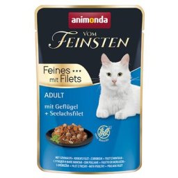 36x85g Adult volaille, filet de colin Animonda Vom Feinsten - Pâtée pour chat