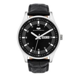 Rhodenwald&Söhne - Montre à quartz Couragian en Cuir véritable Noir 1 unité