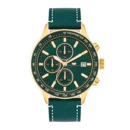 Rhodenwald&Söhne - Chronographe Karthago II en Or jaune Cuir véritable Vert Montre 1 unité