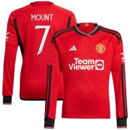 Maillot Manchester United Cup adidas Domicile 2023-24 - Enfants - Manches longues - avec flocage Mount 7