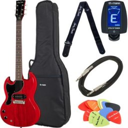 Harley Benton DC-60 Junior LH Faded C Bundle