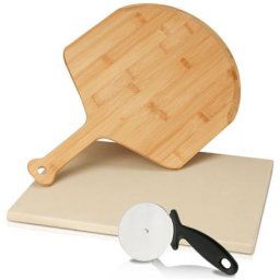 Pierre à pizza Cordierite pierre à pain rectangle pelle à pizza en bois HxlxP: 15 x 300 x 380 mm