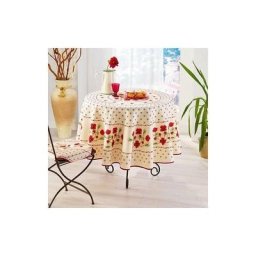 Nappe Tissu Rectangle- Fleur Coquelicot Anti-tâches - rouge - 180.