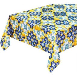 Nappe de Cuisine Résistante aux Taches Moderne Tissu Ciré Plastifié Housse de Table de Protection