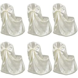 Housse de chaise crème pour le banquet de mariage 6 pièces Vidaxl Crème