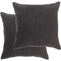 Vidaxl - Coussins en velours de coton 2 pcs 45 x 45 cm Anthracite Anthracite