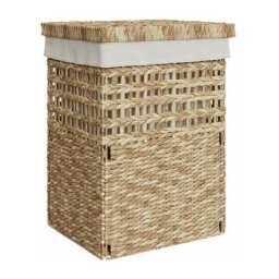 Panier à linge en fibres naturelles et H60cm - Calista - Marron Clair
