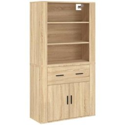 Buffet haut Chêne sonoma Bois d'ingénierie Vidaxl Chêne sonoma