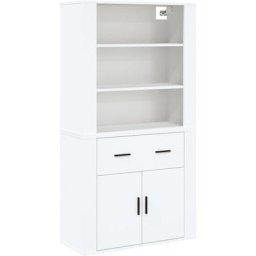 Buffet haut Blanc Bois d'ingénierie Vidaxl Blanc
