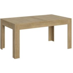 Table rectangulaire extensible 4 à 10 personnes 160 à 220 cm bois clair Tipi