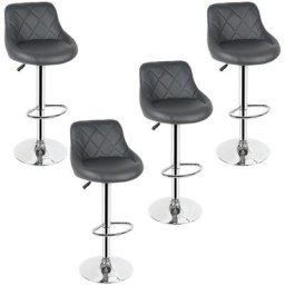 Wyctin - Hofuton Tabouret de Bar Lot de 4 avec Siège Bien Rembourré, en Cuir Artificiel Chaise de