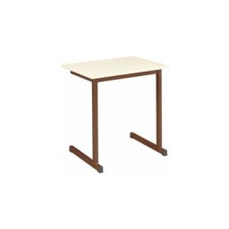 Table scolaire individuelle piétement brun - Maxiburo - Brun