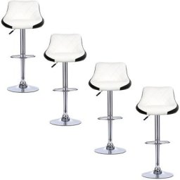 Wyctin - Hofuton Tabouret de Bar Lot de 4 avec Siège Bien Rembourré, en Cuir Artificiel Chaise de