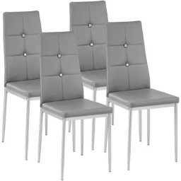 Bathrins - Lot de 4 Chaises de salle à manger Chaises avec strass pour salon, chambre, cuisine