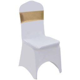 Ruban élastique de chaise 25 pcs avec boucle à diamants Doré Vidaxl Doré