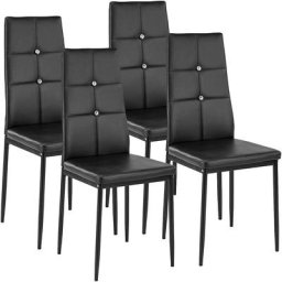 Bathrins - Lot de 4 Chaises de salle à manger Chaises avec strass pour salon, chambre, cuisine