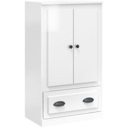 Buffet haut blanc brillant 60x35,5x103,5 cm bois d'ingénierie vidaXL - Blanc brillant