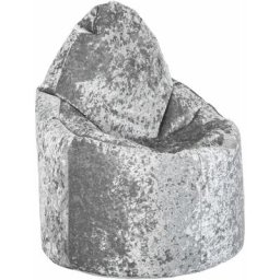 Pouf designer en velours pour l'intérieur, siège gamer à dossier haut, requin bling-bling - Loft 25