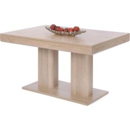 Table de salon 140x90 cm extensible à 220 cm couleur Chêne clair Chêne clair