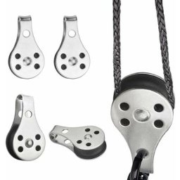 4 pcs Bloc de Poulie en Acier Inoxydable Poulie de Bateau 25mm Poulie de Câble Poulie de Levage