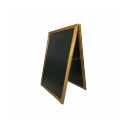 Interface Plv - Chevalet stop trottoir sur patins avec cadre bois couleur chêne de dimensions 100 x