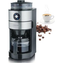 Cafetière filtre avec broyeur 6 tasses 820w - Severin - ka4811 - inox