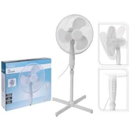 Excelent - Ventilateur sur pied blanc, 3 vitesses, 220 v 45 w Ø40cm hauteur 125cm Excellent