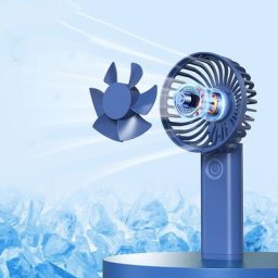 Mini Ventilateur Portable, Petit Ventilateur a Main avec 6 Vitesses,(bleu)