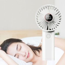 Mini Ventilateur Portable, Petit Ventilateur a Main avec 6 Vitesses,(blanc)