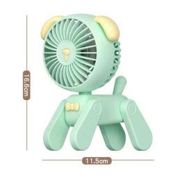 Mini Ventilateur usb Portable, Cartoon Chien Ventilateur de Bureau, Silencieux Petit Ventilateur de