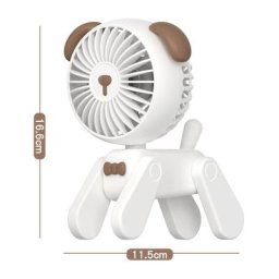 Mini Ventilateur usb Portable, Cartoon Chien Ventilateur de Bureau, Silencieux Petit Ventilateur de