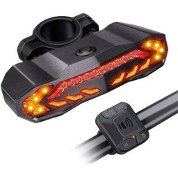 Alarme de vélo avec télécommande, feu arrière de vélo, alarme de vélo antivol 110 dB--