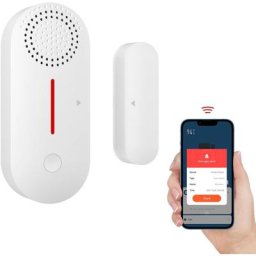 Alarme de Porte et Fenêtre WiFi, Télécommande Tuya App, Armement/Désarmement de Synchronisation,