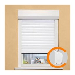 FRANCE-COMBI Volet roulant PVC recoupable manuel a sangle - L 120 x H 120 cm