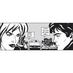Sticker décoratif pour tête de lit, bande dessinée suspense, 160 cm x 60 cm - Noir