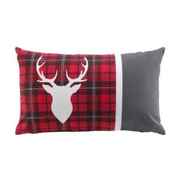 Douceur D'intérieur - Coussin 30x50 cm chambray Heidi rouge - Rouge