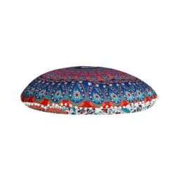 Grands coussins de sol Mandala Housse de coussin de méditation bohème ronde Pouf ottoman