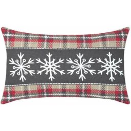 Homemaison - Coussin ambiance chalet de montagne Anthracite 30 x 50 cm - Anthracite