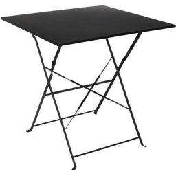 Table de jardin pliante en métal Palerme - Noir