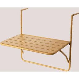 Sklum - Table de jardin rectangulaire suspendue et pliante (70x45,5 cm) Janti Moutarde - Moutarde