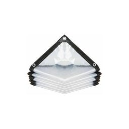 Bâche Transparente Imperméable avec Oeillets, à l'eau en PE Multi-Usage Anti-Pluie Résistante Aux