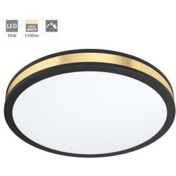 Lumière plafond noir pescaito, or h: 6,5 ø: 28cm 3000K