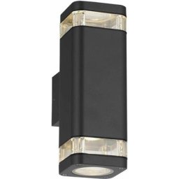 Arum Lighting - Applique leon noir mat extérieure double faisceau GU10 IP44