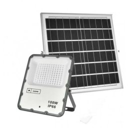 Projecteur led Solaire eco Professionnel 100W IP66 avec Détecteur Crépusculaire et de Mouvement