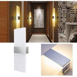 Applique Murale led Extérieure Moderne IP65 Escalier Couloir Lampe Carré Up Down Lumière Déco 7W